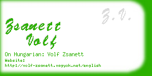 zsanett volf business card